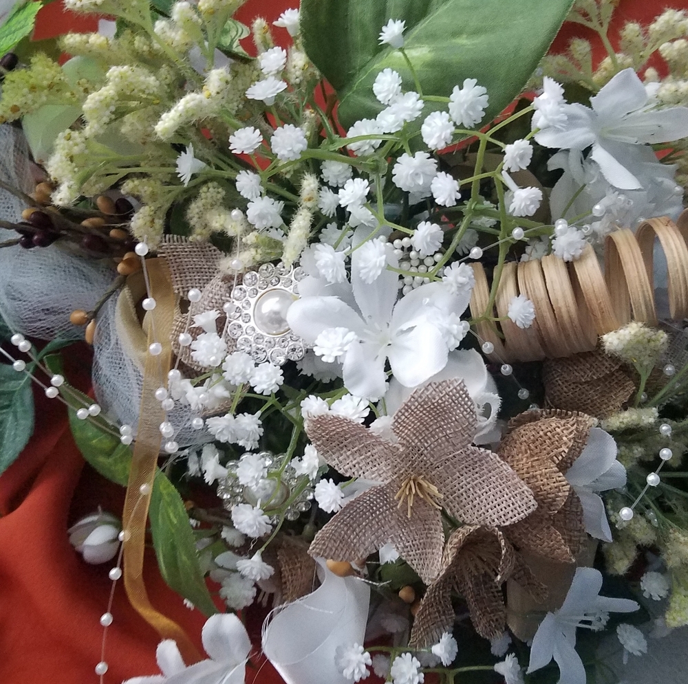 Wedding bridesmaids home made bouquet